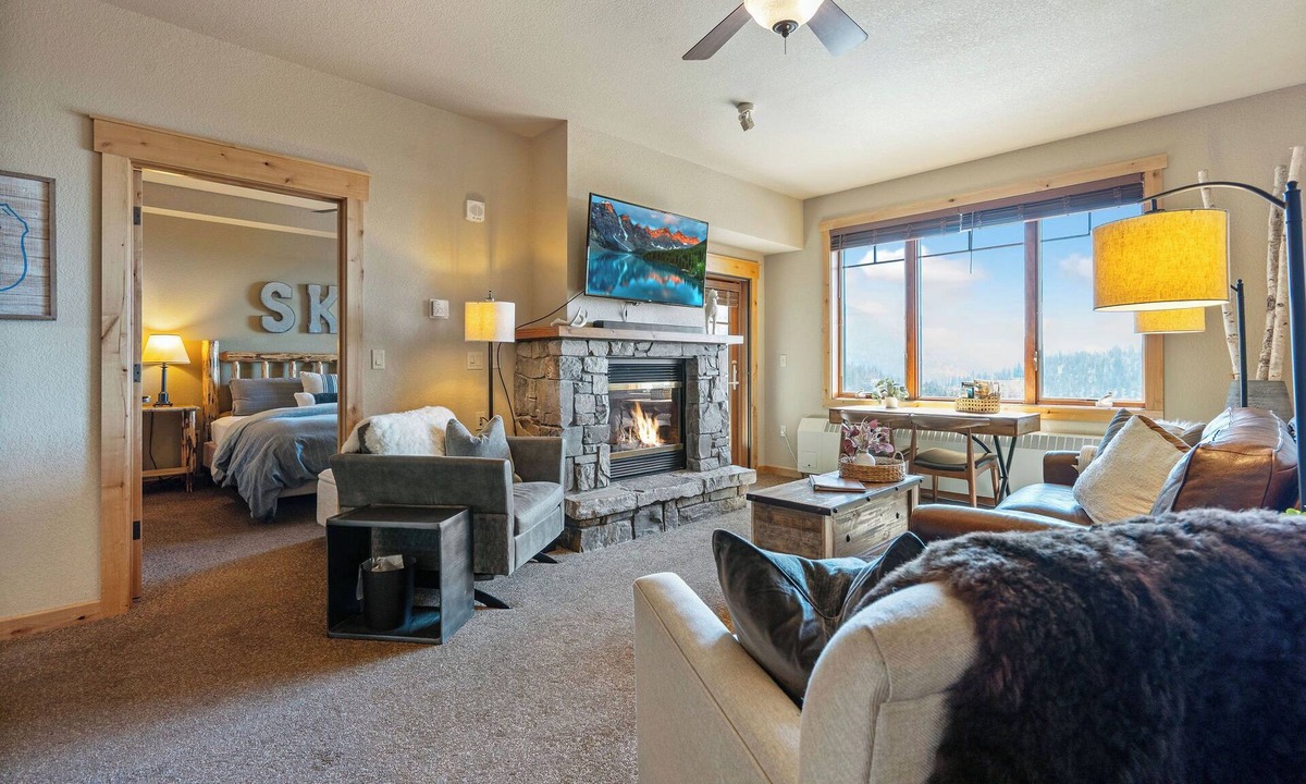 Whitefish Condo | 2 bedroom with incredible views and direct ski in and out! Hot tub/underground parking/gym