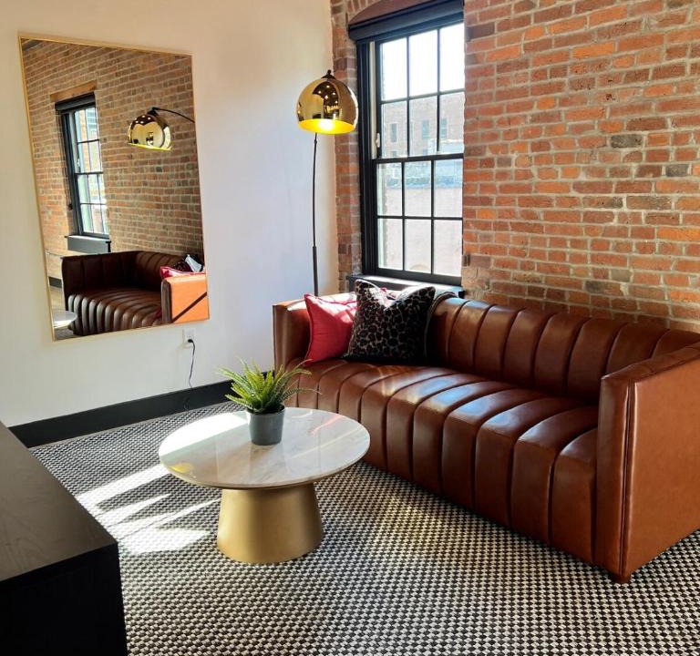 Downtown St. Louis Apartment | Brick & Bed Riverfront Lofts, T 405