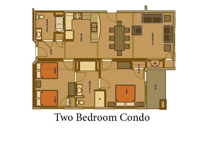 Spring Brook Apartment | Cedar Stone Two Bedroom Condo @ Spring Brook Resort | Spacious Condo on Golf Course