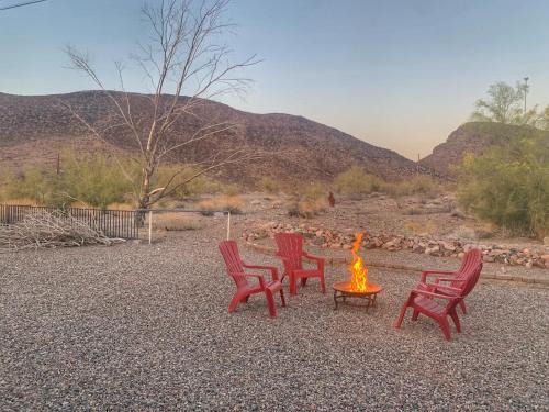 Lake Havasu City Villa | Desert Backdrop with Firepit Pets and Nature Access