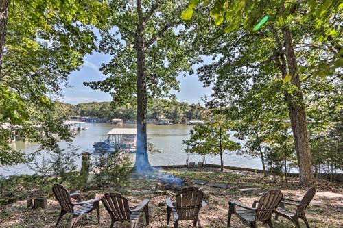 Osage Beach House | Dock, Slide + Fire Pit: Osage Beach Lake House