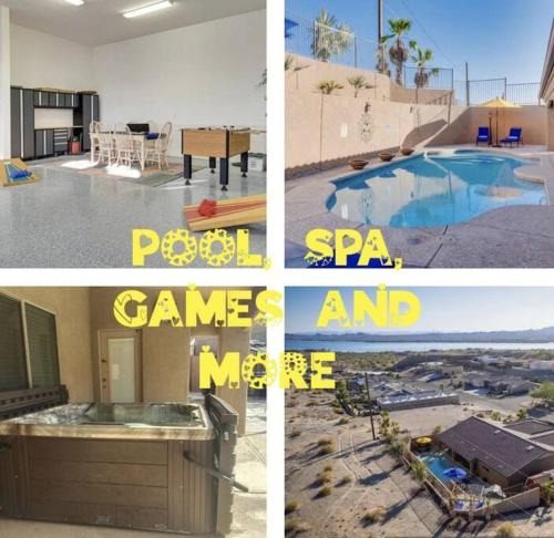 Lake Havasu City House | HavaCabana Pool Spa Games Lake View Garage