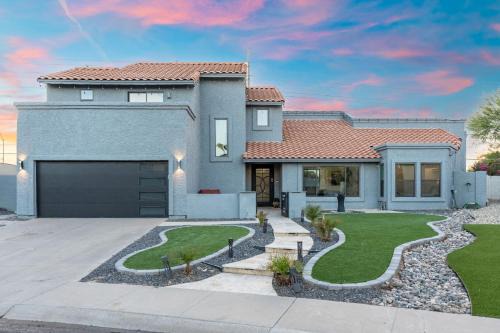 Paradise Valley Village House | Luxe Pickleball Heated Pool Slide Basketball Court