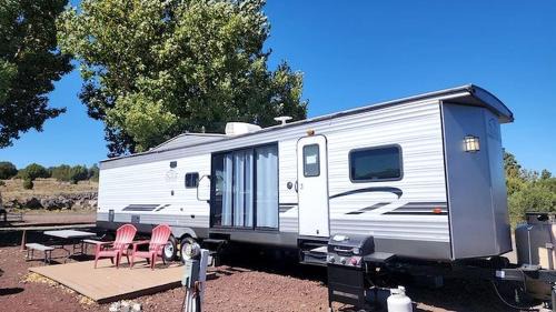 Williams House | Luxury Glamping Suite with Private Deck, Firepit & Fireplace Near Williams, Arizona