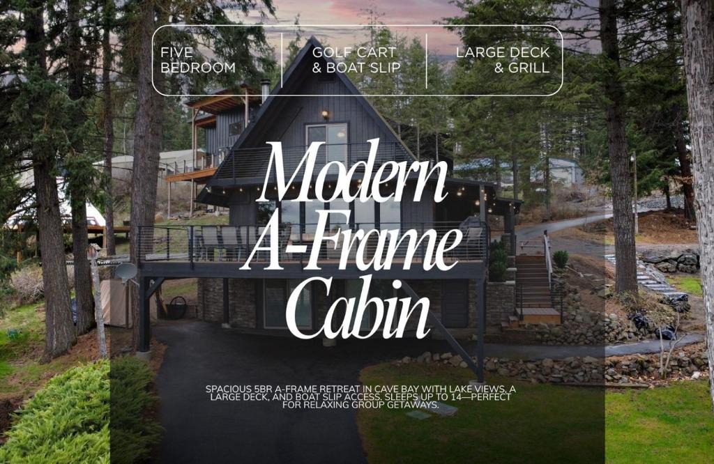 Worley Apartment | Modern A-Frame CabinKayaks, Golf Cart & Boat Slip