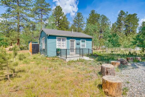 Bailey House | Patio & Hot Tub: Cozy Cabin Retreat in Bailey!