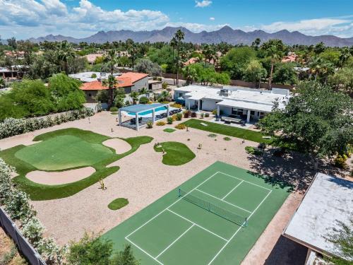 North Scottsdale House | Private Acre of Fun: Nine Hole Golf Course Pickleball Court Pool Table Heated Swimming Pool