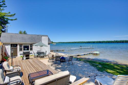 Maple City House | Private Beach & Dock: Little Traverse Lake Cottage