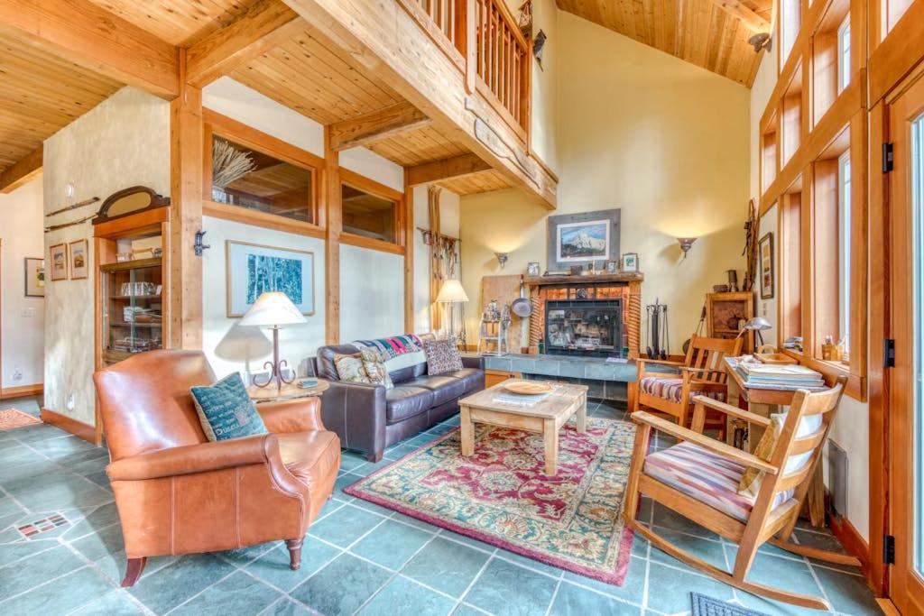Mount Hood Village House | Riverfront home close to skiing & fishing with beach access & huge VHS library