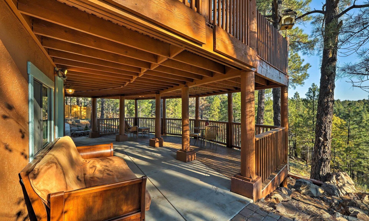 Kachina Village Apartment | Secluded Flagstaff Apartment on 4 Acres w/Deck!