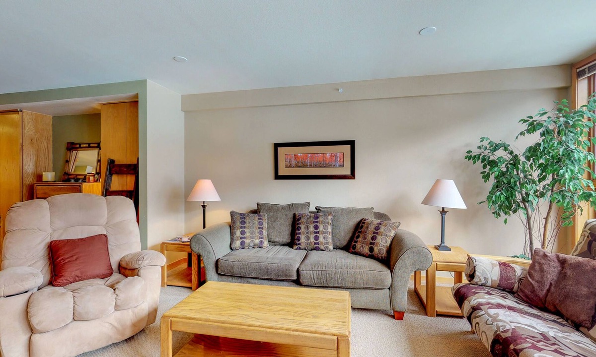 Mountain House Condo | Ski view condo with pool & hot tub, 2 fireplaces - walk to lifts