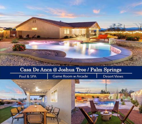 Yucca Valley Villa | Stunning Joshua Home with Pool, Spa, & Game Room!