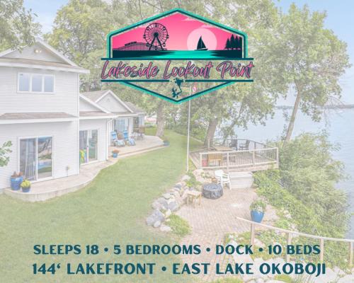 Arnolds Park Villa | The Lakeside Lookout on Gingles Point
