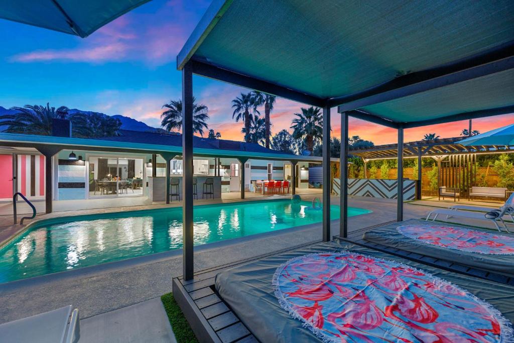 Palm Springs House | The Ritz - Luxury Home with Pool & Speakeasy Bar