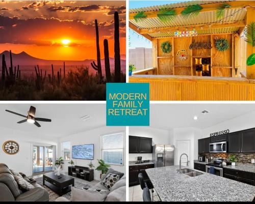 Maricopa House | Tropical Desert Oasis Phoenix 5BR 3Bath with Outdoor Tiki Bar & BBQ