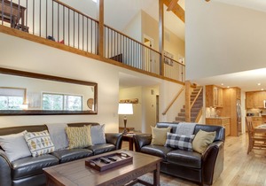 Home with private hot tub, furnished deck, grill, & fireplace - near golf