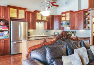 Stylish mountain condo with WiFi, hot tub, & seasonal pool