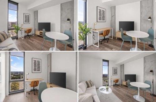 Evans Churchill Apartment | Boulevard Stays Modern Highrise Studio Sky Pool & Gym