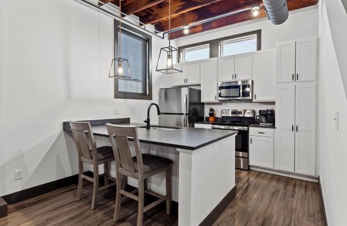 Downtown St. Louis Apartment | Brick & Bed Riverfront Lofts, PC 204