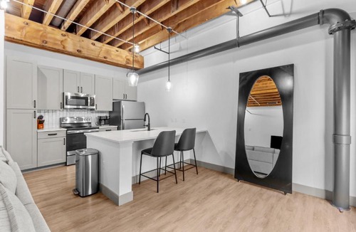 Downtown St. Louis Apartment | Brick & Bed Riverfront Lofts, G 305