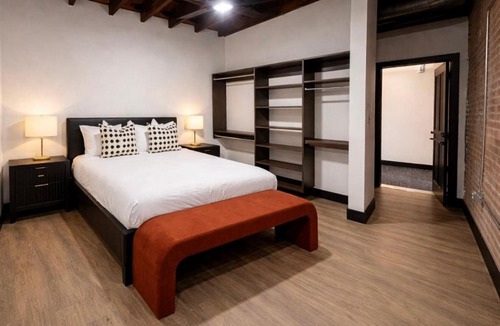 Downtown St. Louis Apartment | Brick & Bed Riverfront Lofts, T 308