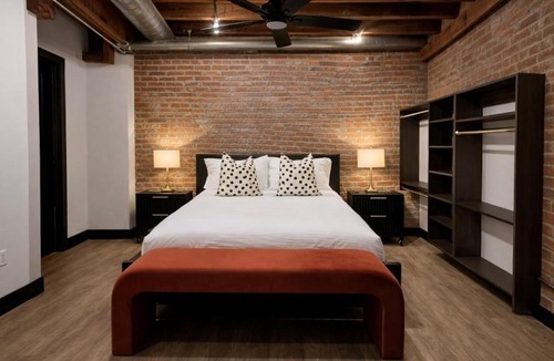 Downtown St. Louis Apartment | Brick & Bed Riverfront Lofts, T 308
