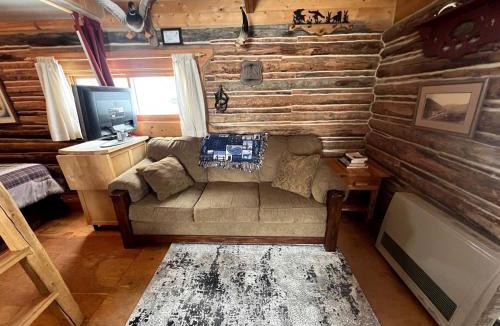Pony House | Charming Log Cabin with Mountain Views near Trails in Pony, Montana