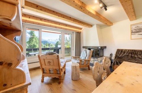Champfer Apartment | Cosy Apartment facing Piz Rosatsch with eFireplace, Pool & Sauna