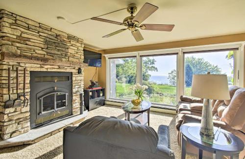Algoma House | Deck + Fire Pit: Waterfront Lake Michigan Escape