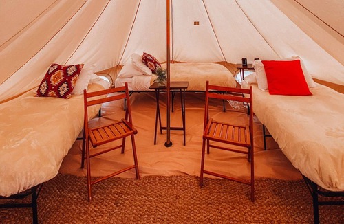 Valle House | Family Tent w/Shared Bathroom - Find us among the juniper trees and open sky.