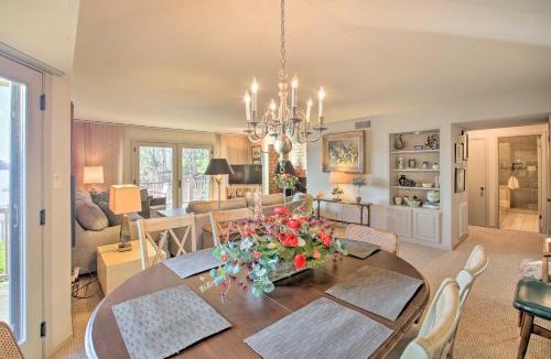 Mid America House | Fireplace, Pool Access: Waterfront Hot Springs Gem