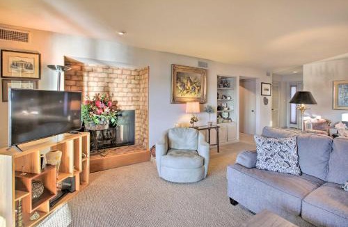 Mid America House | Fireplace, Pool Access: Waterfront Hot Springs Gem