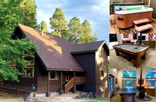 Kachina Village House | Luxury Hilltop Cabin Rental with Hot Tub Overlooking Forest in Flagstaff, Arizona