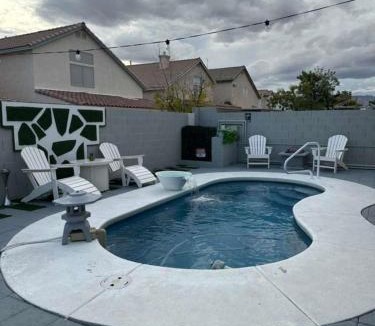 Spring Valley House | Modern 3BR Home with Pool and Patio Close to Strip