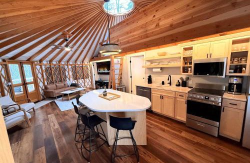 Carson Other | Modern Luxury Yurt with Firepit Table & Skylit Dome near Carson, Washington