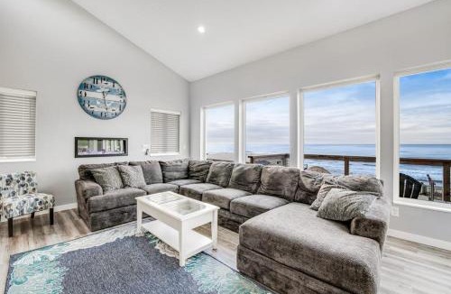 South Beach House | Oceanfront home with hot tub private beach access & ocean views - dog-friendly