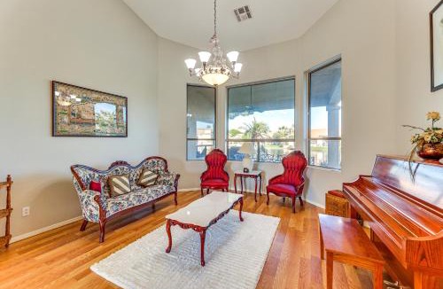 Chandler House | Patio + Water View: Lakefront Chandler Escape!