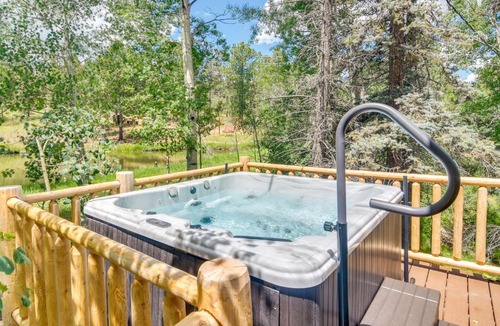 Green Valley House | Private Hot Tub & Pond: Conifer Log Cabin
