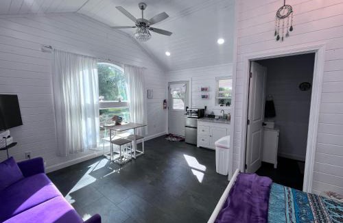 Cape Girardeau Resort | Purple Tiny Home With Fire Pit and Nature