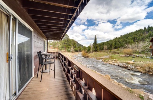 Estes Park House | Riverfront Condo Near Downtown Estes Park!