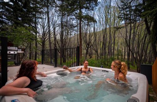 Cascade House | Riverside Luxury Cabin with Hot Tub, Fire Pit, Patio, by Forest & Peak Retreats