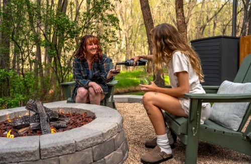 Cascade House | Riverside Luxury Cabin with Hot Tub, Fire Pit, Patio, by Forest & Peak Retreats