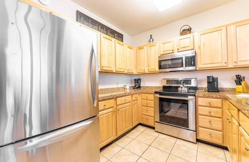 Mountain House Condo | Roomy Condo w/Mountain Views & Great Location, Short Walk to Shops & Dining!