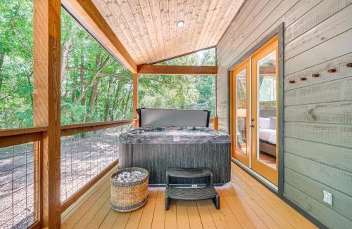 Broken Bow House | Scenic Riverfront Escape: Outdoor Oasis w/Hot Tub