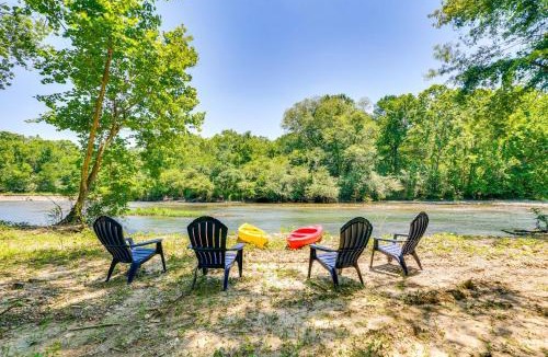 Broken Bow House | Scenic Riverfront Escape: Outdoor Oasis w/Hot Tub