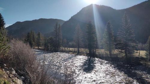 Bellvue House | Simple Country Cabin with Ornate Wood Stove in the Colorado Mountains of Poudre Canyon