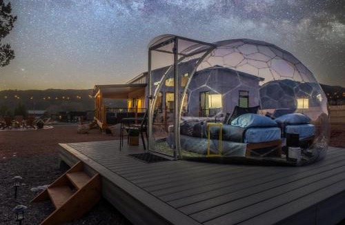 Glendale House | Sky Dome Hot Tub Climbing Wall Hammock Tents EV