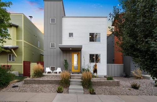 Old Town North House | Sleek Home near Old Town with Rooftop Hot Tub & Mtn Views