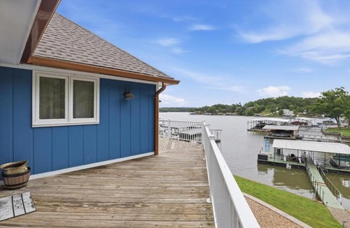 Sunrise Beach House | Spacious Lakefront Home w/Private Dock, Decks, Game Room & Firepits at the 12mm