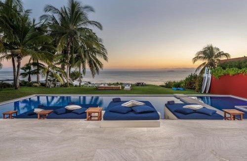 Punta de Mita Villa | Stunning 7 Bd Beachfront Villa, Fully Staffed w Golf, Spa, Beach Clubs